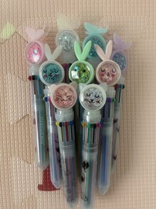 1入組10色動物Anime卡通0.5mm圓珠筆學生辦公室文具 - 彩色 - 查看 4