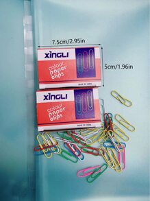 XINGLI 100 个随机金属回形针，返校，学校用品