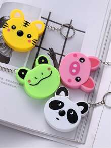 1件随机卡通动物卷尺/直尺 - 彩色 - 查看 3