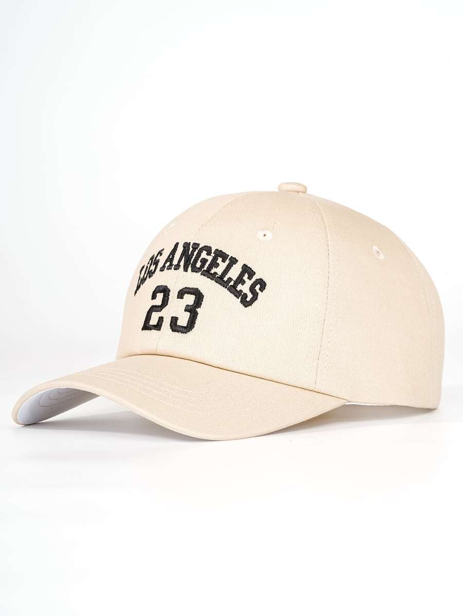 字母刺繡棒球帽 - 米色 - 查看 1