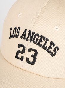 字母刺繡棒球帽 - 米色 - 查看 4