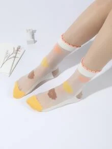 Calcetines de tripulación con estampado de dibujos animados