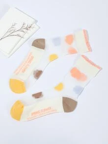 Calcetines de tripulación con estampado de dibujos animados