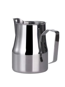 1pc Milk Frother, 350/500/700ml Stainless Steel Milk Frothing Pitcher, Milk Steamer, Suitable For Espresso Machines, Latte Art Cup (12/17/23oz), Back To School Season
