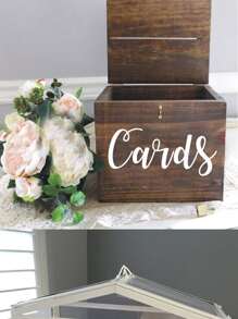 1入組PVC牆貼用於婚禮派對現代主義字母圖形牆貼花 - 白色 - 查看 1