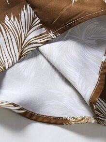 Manfinity RSRT Men Tropical Print Shirt & Drawstring Waist Shorts - Coffee Brown - View 5