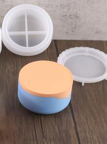 1 Khuôn Silicon Có Nắp, Thiết Kế Hình Học Tự Làm Khuôn Silicon Cho Gia Đình - trắng - Xem 1