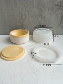 1 Khuôn Silicon Có Nắp, Thiết Kế Hình Học Tự Làm Khuôn Silicon Cho Gia Đình - trắng - Xem 2