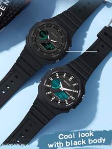 SANDA SANDA Fashion Men's G-Style Sports Electronic Watch Outdoor Waterproof Night Light Watch LED Digital Stopwatch Clock Watch Men's Quartz