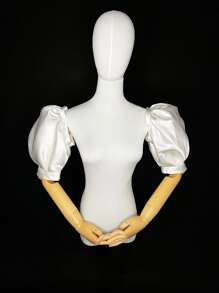 2 件纯色新娘袖秋季女士服装 - 白色 - 查看 2