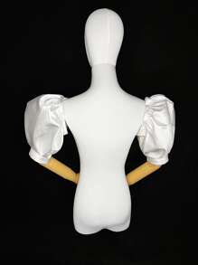 2 件纯色新娘袖秋季女士服装 - 白色 - 查看 3