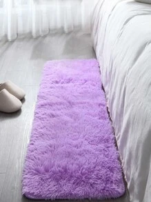 1入組滌綸地毯極簡紫色毛絨地板地毯適用於客廳臥室 - 紫色 - 查看 4