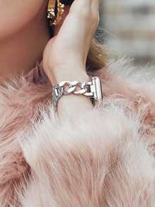 Metal Watchband Compatible With Apple Watch - Silver - View 4