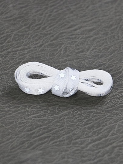 2pcs Reflective Glow-In-The-Dark Star Shoelaces, Suitable For Sneakers, Casual Shoes, And Sports Shoes