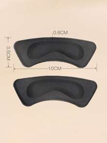 1對織物鞋跟保護墊黑色防滑高跟鞋配件 - 黑色 - 查看 3