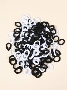100pcs Toddler Girls Solid Hair Tie - Multicolor - View 2