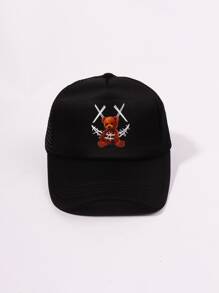 Mũ Trucker họa tiết gấu nam - màu đen - Xem 3