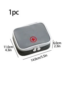 1/2 件旅行急救包，心形急救药品收纳袋，防疫袋