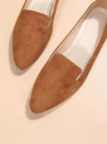 2025 秋季加大码 36-45 蝴蝶结尖头平底鞋，时尚甜美银色，休闲日常穿着，轻便舒适防滑，一脚蹬女士平底鞋，图案随意