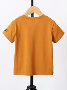 Toddler Boys Letter Graphic Tee - Brown - View 2