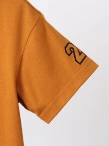 Toddler Boys Letter Graphic Tee - Brown - View 3