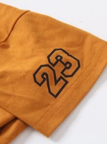 Toddler Boys Letter Graphic Tee - Brown - View 6