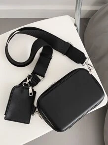 迷你男士极简方形包带零钱包，手提包学生包单肩包运动包高中大学生学院斜挎包盒包单肩包侧包返校多功能宿舍单肩包斜挎包侧包学生秋季信使包圆筒包老款万圣节圣诞节尖叫男士包冬季户外感恩节假期包手提包腰包骑行包腰包沙滩包健身包带迷你零钱包迷你盒式斜挎包酷街头