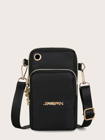 Mini Phone Wallet Metal & Grommet Eyelet Decor Adjustable Strap For Daily Purse Shoulder Bag Phone Case Crossbody Bag Phone Bag Clutch Cellphone Case Pouch Lightweight Modern Business Credit Card ID Card Money Cash Business Casual Teachers' Day Teacher Gifts Work Business Commute Travel Holiday Office Vacation For Anniversary For For Birthday Gift On Valentine Day For Gift For Lady For Female White-Collar Workers For Women Present IPhone Bag Pouch Phone