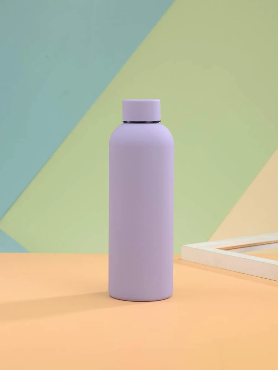 1peça Garrafa isolada a vácuo aço inoxidável isolado anti derrapante - Roxa - Ver 1