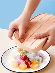 1 molde de silicona para cubitos de hielo, bandeja moderna para hacer cubitos de hielo de 32 rejillas para cocina y bar - Rosa - Ver 3