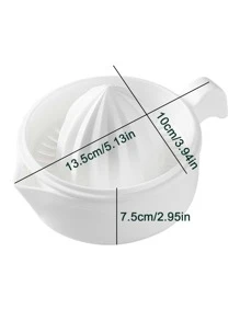 1pc PP Hand Juicer, White Manual Press Juicer For Kitchen - White - View 3