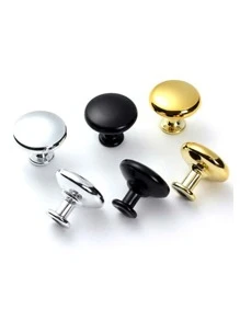 2 szt./4 szt. Złoty metalowy uchwyt do szuflad okrągłych - Czarne - Zobacz 5
