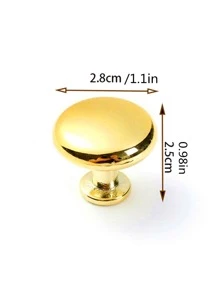 2 szt./4 szt. Złoty metalowy uchwyt do szuflad okrągłych - Czarne - Zobacz 7