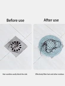 2件套硅胶地漏盖，防臭家用下水道管道防臭盖，适用于浴室，浴室配件，浴室工具 - 藍色 - 查看 5