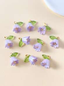 10 件/套塑膠花 DIY 吊墜 - 紫色 - 查看 1