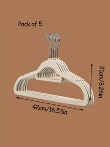 5入組/套ABS衣架家用防滑衣架