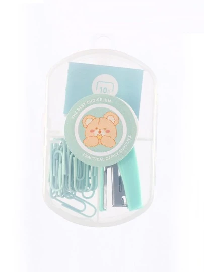 1盒釘書機和迴紋針套裝