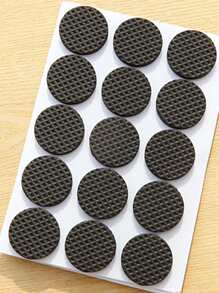 30入組/套防滑橡膠桌子腳極簡黑色圓形桌腳墊 - 黑色 - 查看 1