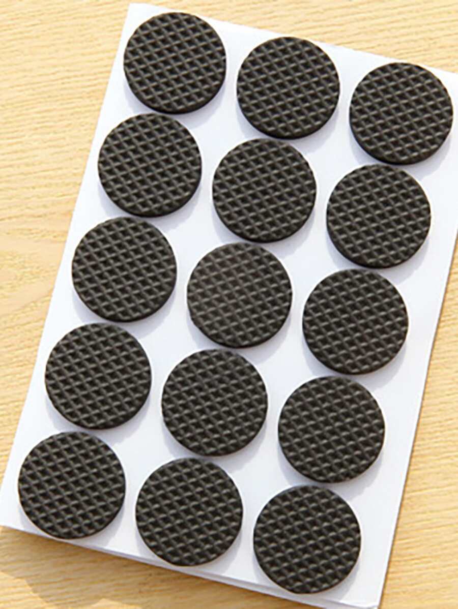 30入組/套防滑橡膠桌子腳極簡黑色圓形桌腳墊 - 黑色 - 查看 1