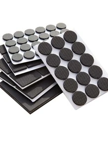 30入組/套防滑橡膠桌子腳極簡黑色圓形桌腳墊 - 黑色 - 查看 4