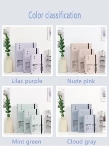 1入組素色活頁本帶彈性帶 - 淺灰色 - 查看 3