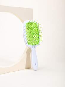 美发按摩头发干燥快干梳蜂窝网梳，1 件黑色不打结按摩梳直发造型空心梳，发刷/发梳，空心顺发刷柔性发刷，干湿发用发刷，防静电发刷，干湿均可使用，灵活，尼龙刷毛，适合所有发质顺发刷干湿通风顺发刷 - 1/2 包顺发刷，轻松去除 - 超柔软刷毛，自然卷曲 - 彩色 - 查看 2