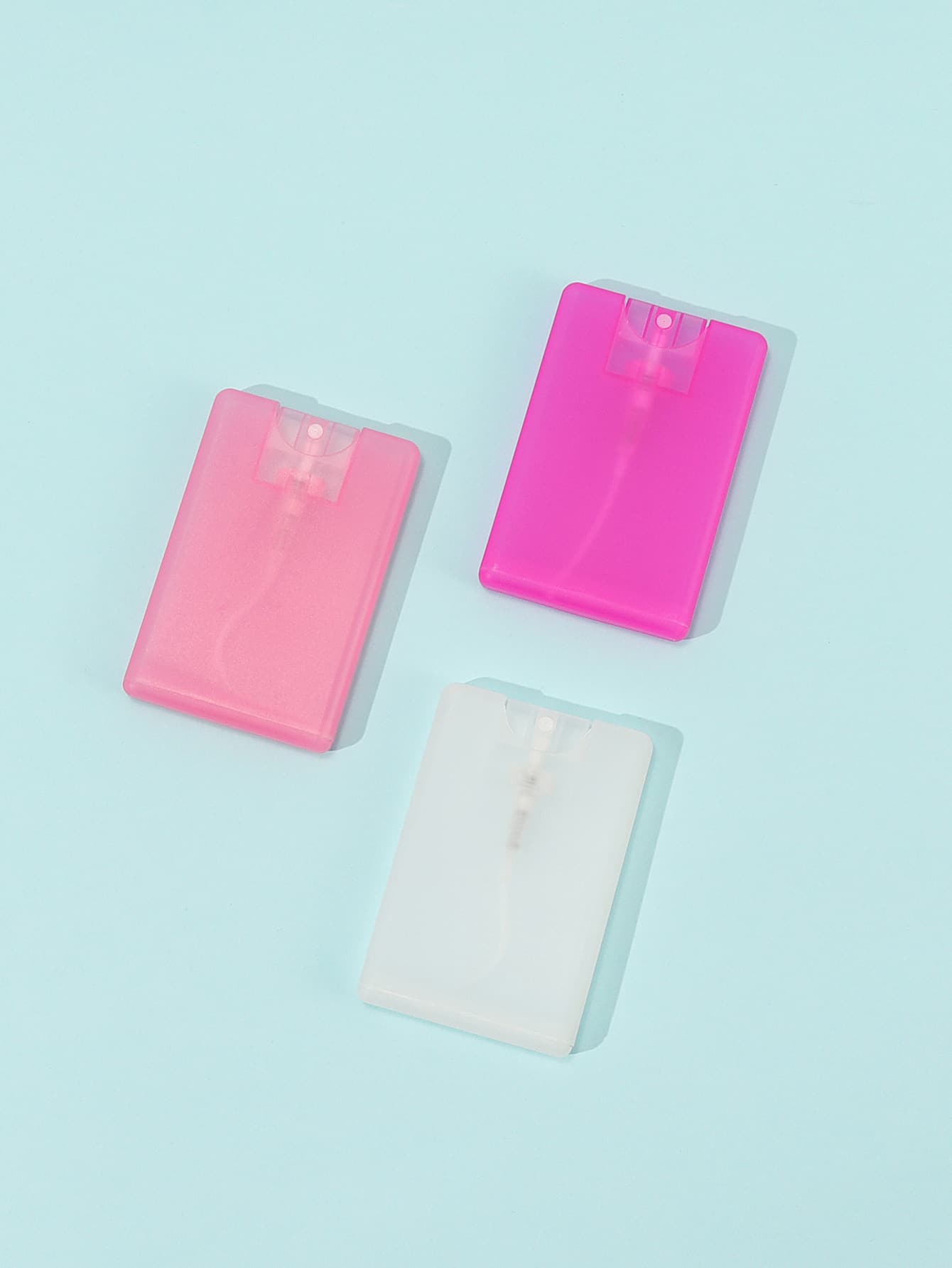 3入組20毫升卡盒式塑料香水噴霧瓶3色可填充細霧噴霧瓶便攜式保濕噴霧盒空旅行瓶化妝化妝品精油 - 彩色 - 查看 1