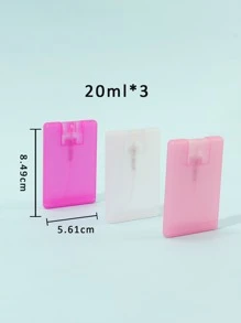 3入組20毫升卡盒式塑料香水噴霧瓶3色可填充細霧噴霧瓶便攜式保濕噴霧盒空旅行瓶化妝化妝品精油 - 彩色 - 查看 3