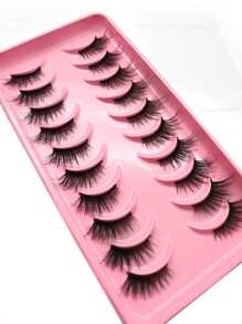 10 Passenger eyelashes are thick curled 14mm fluffy slim fake eyelashes Daily cat naturally slender