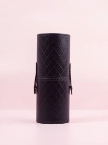 Soporte portátil para brochas de maquillaje, 1 organizador de maquillaje negro Argyle, caja organizadora de herramientas de maquillaje, cubo para brochas de maquillaje, portalápices, soporte multiusos, caja de almacenamiento para maquillaje - Negro - Ver 4