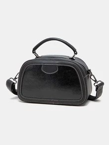 Minimalist Satchel Bag - Black - View 2