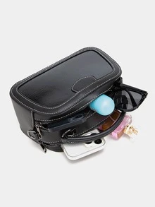 Minimalist Satchel Bag - Black - View 3