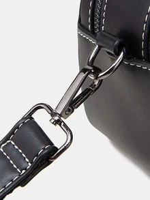 Minimalist Satchel Bag - Black - View 8