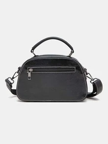 Minimalist Satchel Bag - Black - View 9